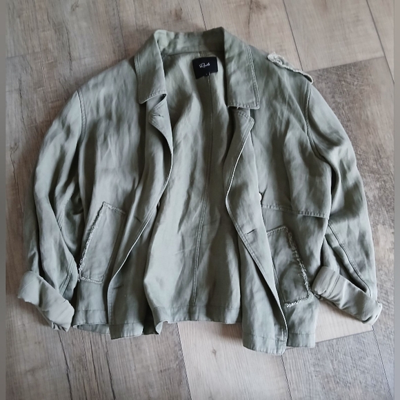 Rails Barclay Sage Women's Double Breasted Green Military Utility Jacket Size L - Picture 4 of 6